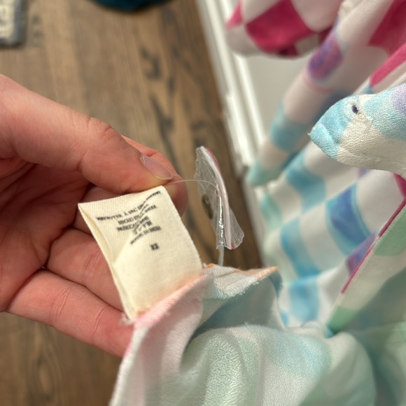 Jen’s Pirate Booty Ocean Front Satisfaction Romper in Rainbow Check - Picture 6 of 6